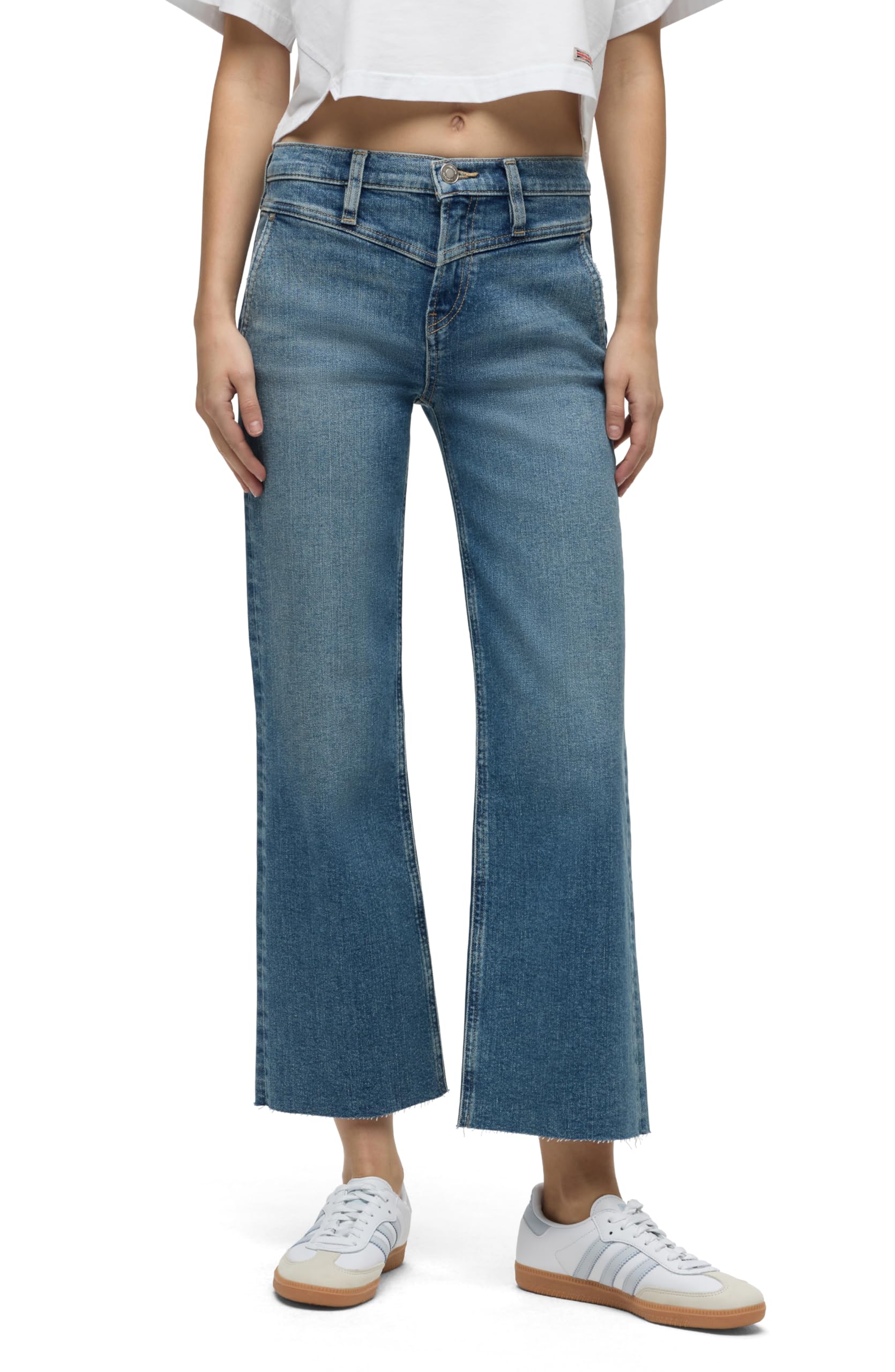 HUDSON Women’s Rosie High-Rise Wide Leg Ankle, Barcelona