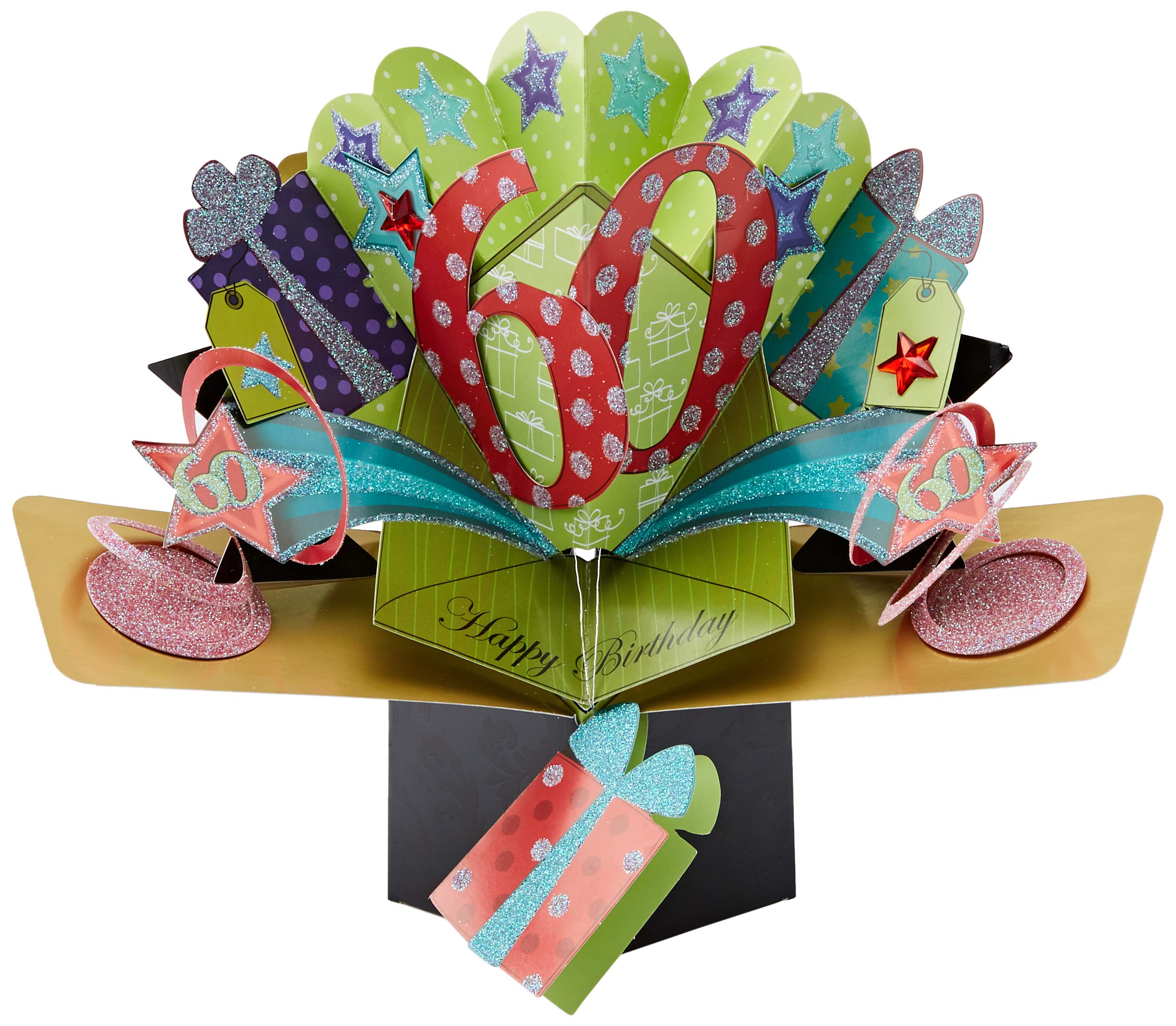 Second Nature Pop Up Greeting Card for a 60th Birthday Card