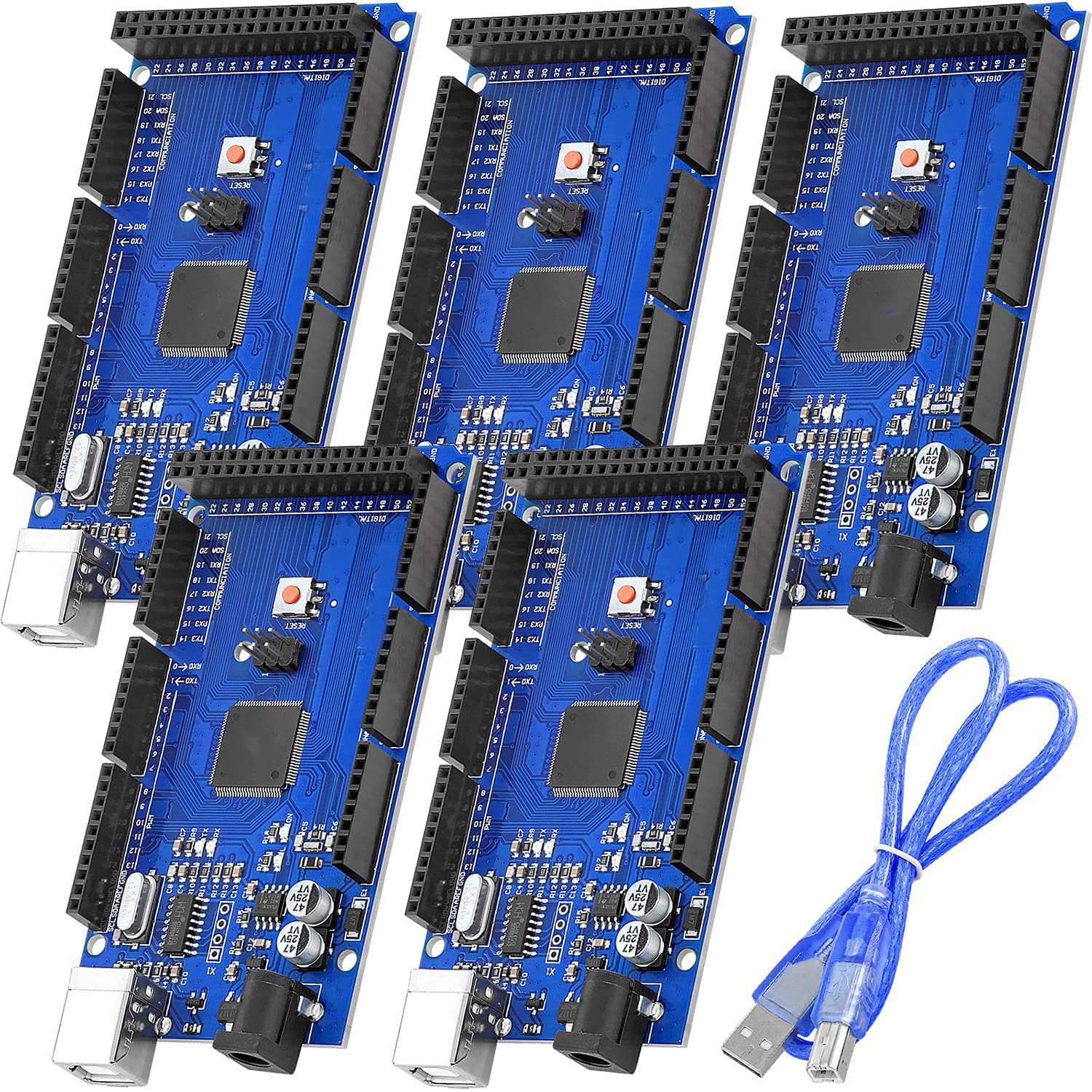 AZDelivery 5 x Compatible with AZ-MEGA2560-Board with USB cable, including eBook — image 1