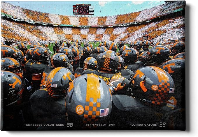 Amazon.com: University of Tennessee Canvas - Running onto The Field TN