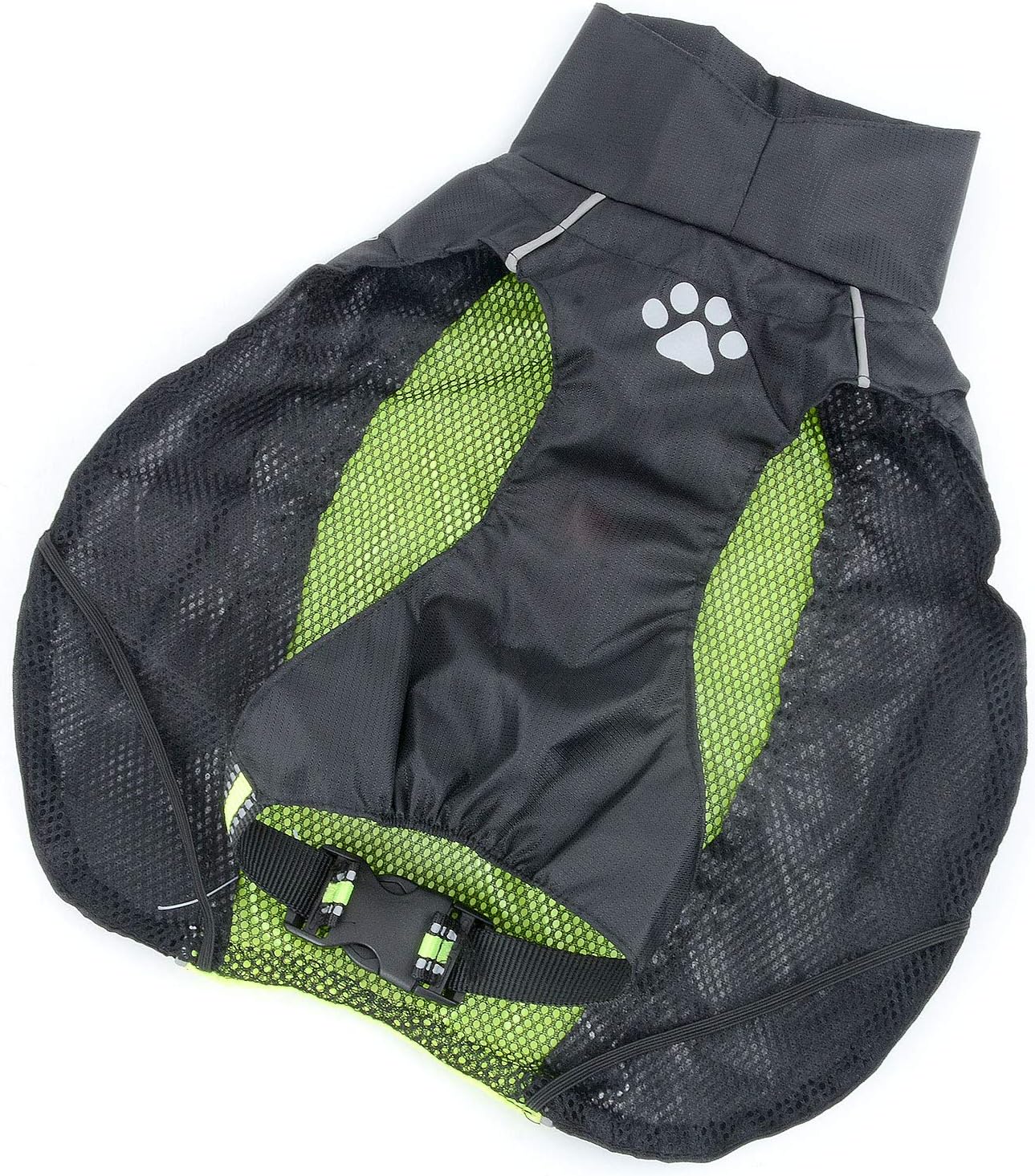 Ranphy Waterproof Dog Raincoat for Medium Large dogs Reflective Adjustable Breathable Jackets Mesh Poncho Clothes Outdoor Sports Pet Vest Coat Labrador Rainwear with High Neckline Collar Green 8XL - Image 4
