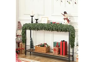 9ft Christmas Garlands Cypress Garland, Zylenza 240 Branches Real Touch Artificial Faux Greenery Garland for Mantle, Table, Wall, Indoor, Outdoor Christmas Decorations 1 Pc