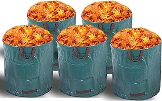 Alaskaprint 5X Gartenabfallsack Selbstaufstellend 272L 272 Liter Gartentasche Gartensack Abfallsack Laubsack Gartenabfälle Gartenkorb verschließbar mit Deckel 380g Sack