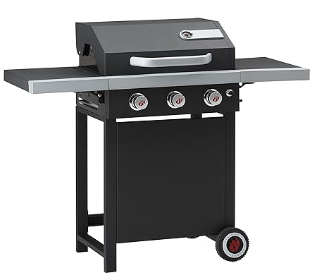 Landmann Gasgrillwagen 12220, emaillierte Brennerabdeckungen, 126 x 110 x 56 cm