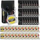 72 Pcs Mini Screwdriver Keychain Tape Measure Keychains Set Retractable Keychain Tape Measure Mini Screwdrivers in Pouch Keychain for Birthday Party Favors and Daily Use, 1 m/ 3 ft