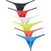 iKingsky Men's Pouch G-string Underwear Big Package Y-Back Panties Breathable Bulge Thong