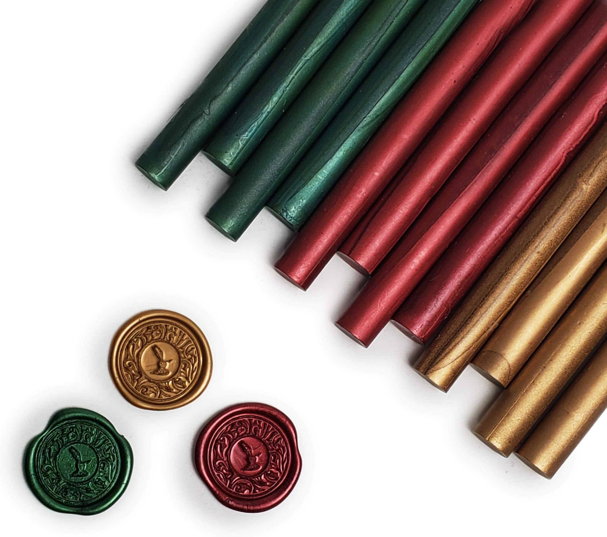 Christmas Premium Glue Gun Sealing Wax for Wax Seal Stamps, Letters, Wedding Invitations-Pack of 12