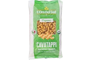 Organic Cavatappi Pasta, 100% Durum Wheat, Italian Pasta, Premium Quality Product of Italy (10 pack x 16 Oz) Non GMO, Vegan, Kosher Certified by L'Oro del Sud.