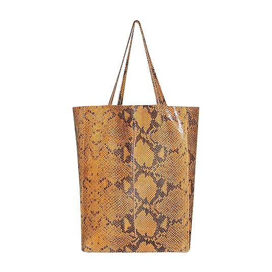 SKUTARI original Damen Leder Shopper Vittoria Serpente | Handtasche in Schlangenleder-Optik mit eingenähter Innentasche | Beu