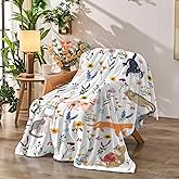 Jameswish Floral Throw Blanket Birthday Gift for Women Mom Girls Kids Cat Lover Cat Flower Blanket Summer Wildflower Flannel Blanket Watercolor Printed Throw for Couch Sofa Bed Chair 50"x60"