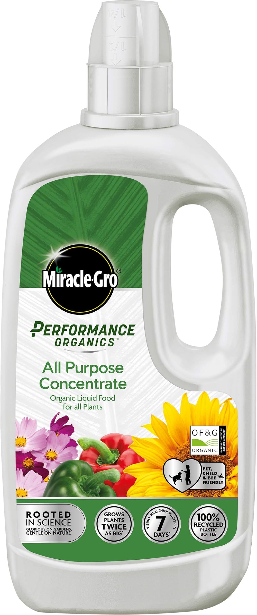 Miracle-Gro Performance Organics All Purpose Liquid Plant Food 1L Bee Friendly