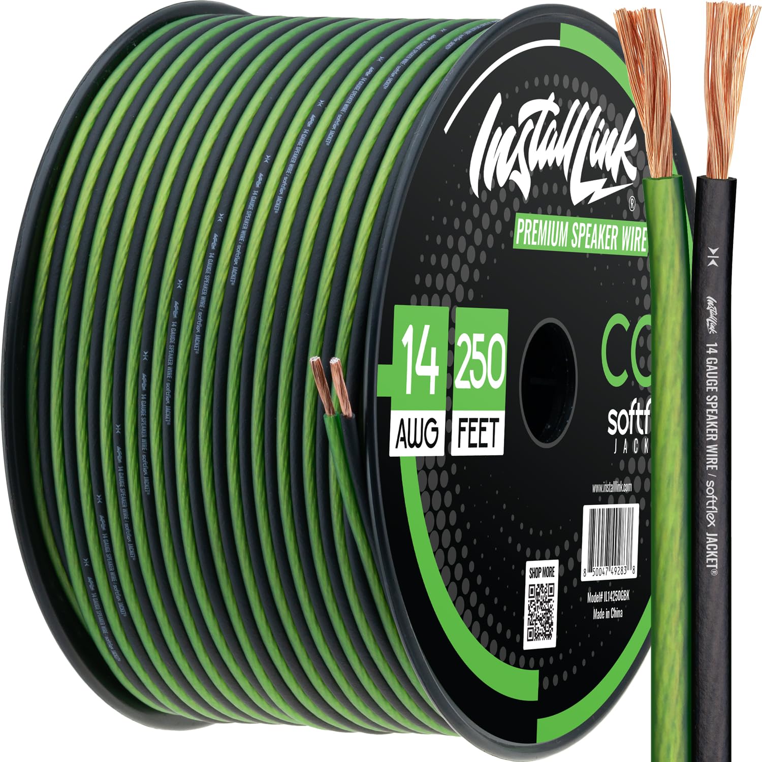 Install Link 14 AWG Gauge Speaker Wire Cable