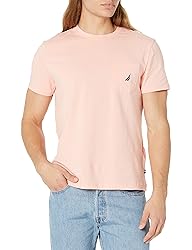 Nautica Men's Solid Crew Neck Short Sleeve Pocket