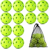 Coopay 12/50/100 Pack Baseball Practice Balls Plastic Training Balls Lightweight Hollow Softballs with a Drawstring Bag for Hitting, Baseball Training Indoor Outdoor Use