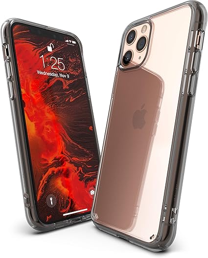 Amazon Co Jp Ringke Iphone 11 Pro ケース Iphone11 Pro スマホケース ストラップホール 米軍mil規格取得 クリア 透明 落下防止 カバー Qi ワイヤレス充電対応 Iphone ケース Fusion Smoke Black スモークブラック 家電 カメラ