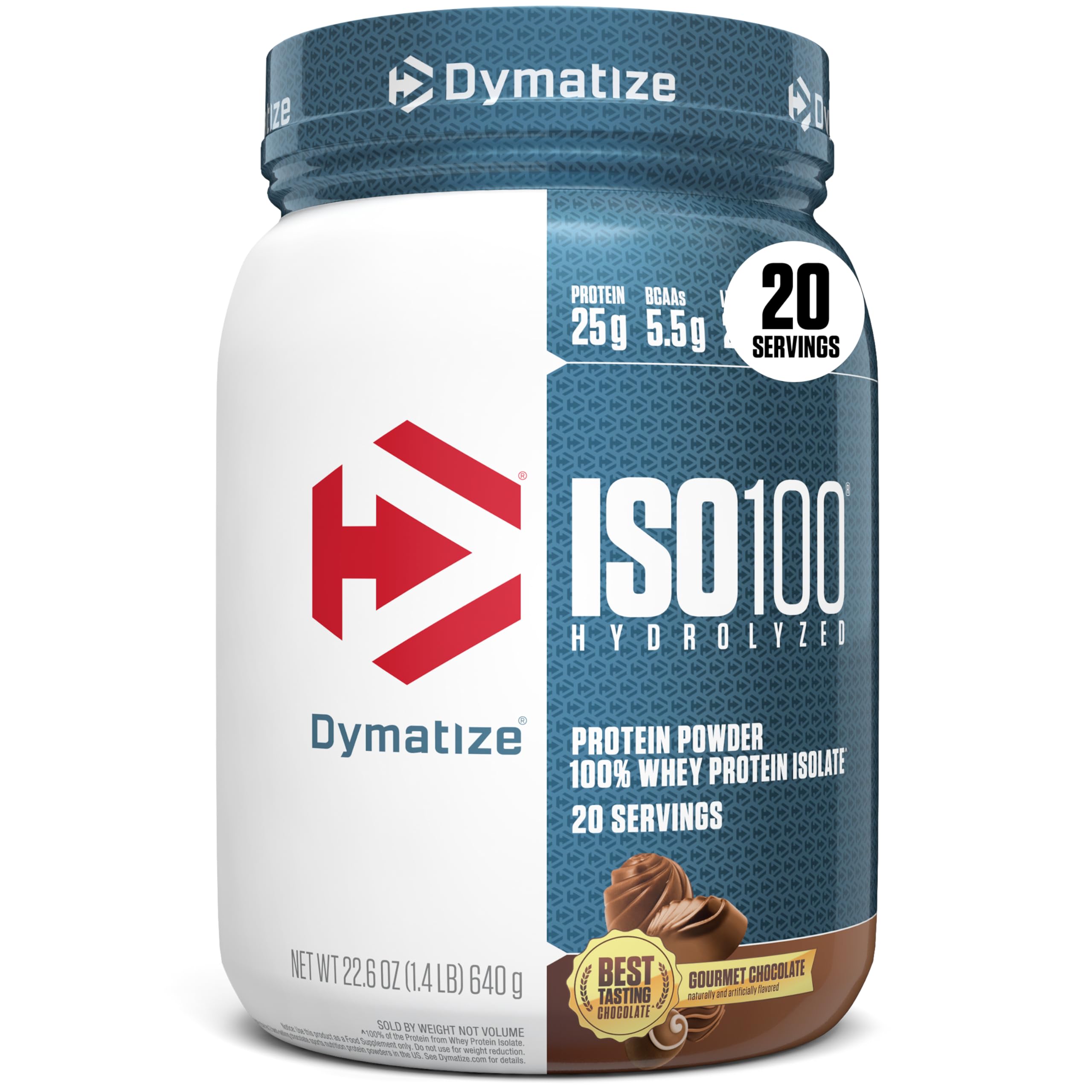 Dymatize ISO100 Protein Powder, 100% Whey Isolate, Gourmet Chocolate