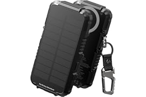 Dexnor Solar Charger Power Bank 27,000mAh, 65W PD3.0 & QC3.0 Fast Charging Powerbank External Battery Pack Portable Wireless 