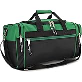 DALIX 21" Blank Sports Duffle Bag Gym Bag Travel Duffel Adjustable Strap in Green