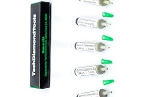 TechDiamondTools Diamond Polishing Compound Kit of 5 Polishing Paste USA Made 1200 1500 2000 3000 4000 Grit for Marble Glass Metal Rock Jewelry Resin Silver Gemstone with 10% of Diamond Powder