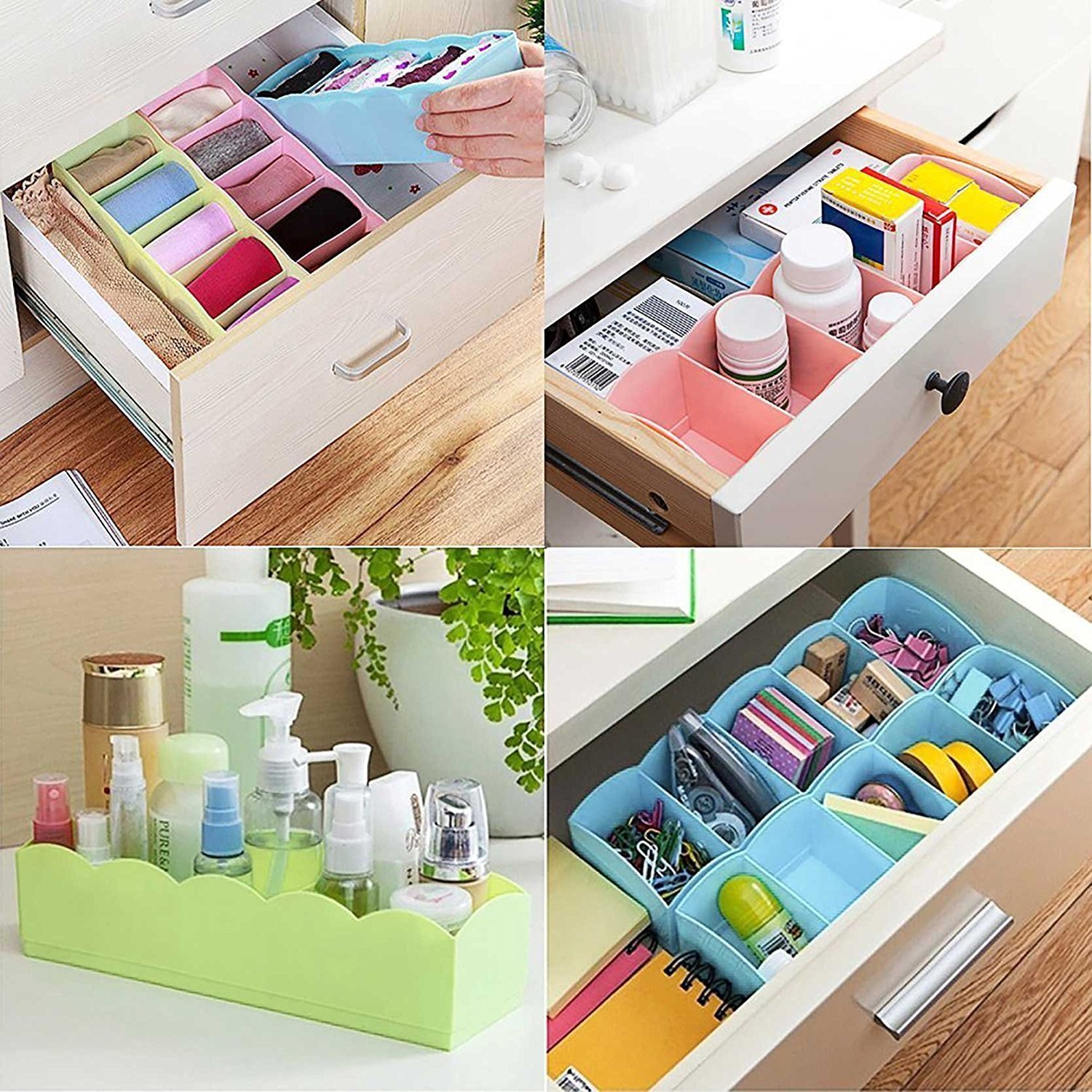 Inditradition Drawer Organizer, Dividers, Closet Storage Box Multi
