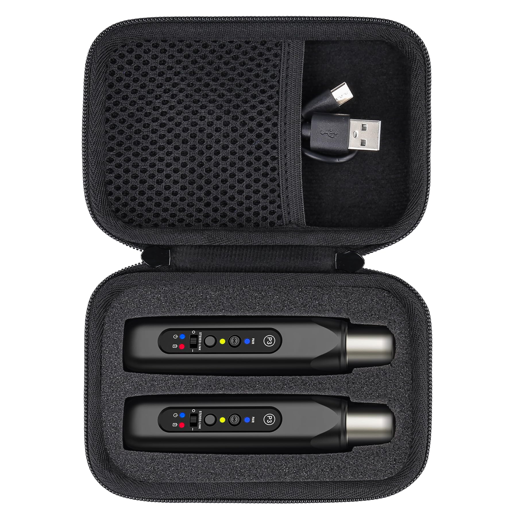 co2CREA Hard Case Compatible with Xvive P3/P3D Wireless XLR Bluetooth Receiver