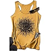 Country Concert Tank Tops Women Vintage Sunshine Racerback Tank Tops Summer Casual Classic-Fit Sleeveless T Shirt Cami