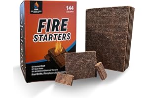 Flammable Firestarter Squares - Non-Toxic Sawdust and Wax Fire Starters for Campfires, BBQ, Charcoal Grills, Campfire, Firepl