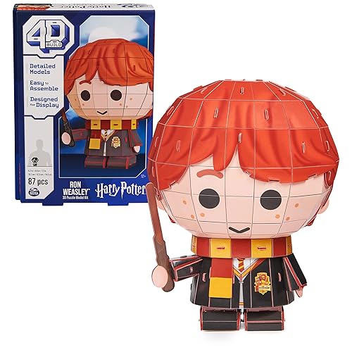 4D Build, Harry Potter Ron Weasley 3D Puzzle Model Kit 87 Pcs | Harry Potter Gifts Desk Decor | Building Toys | 3D Puzzles for Adults & Teens 12+