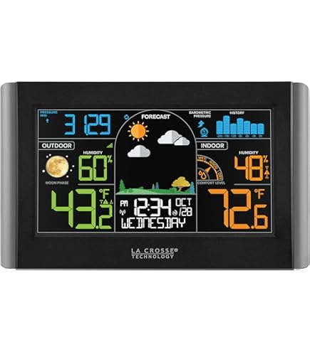 Stazione Meteo Digitale La Crosse Technology Con Display A Colori E Previsioni - Modello 308-1414B - Foto 4