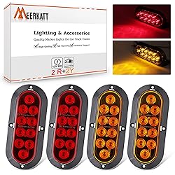 Meerkatt (Pack of 4) 6 Inch Oval 2 Amber + 2 Red 10