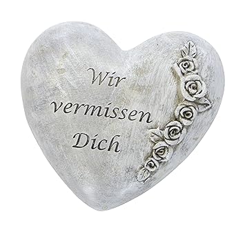 Daro Deko Trauer Deko Herz Mit Rosen Wir Vermissen Dich