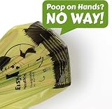 YORJA Tie Handles Dog Poo Bags 440 Thick Leak-Proof 18x38cm Biodegradable view 4