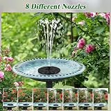 SZMP Solar Fountain Bird Bath 7 Nozzles Glass Panel Garden Pond Pump view 3