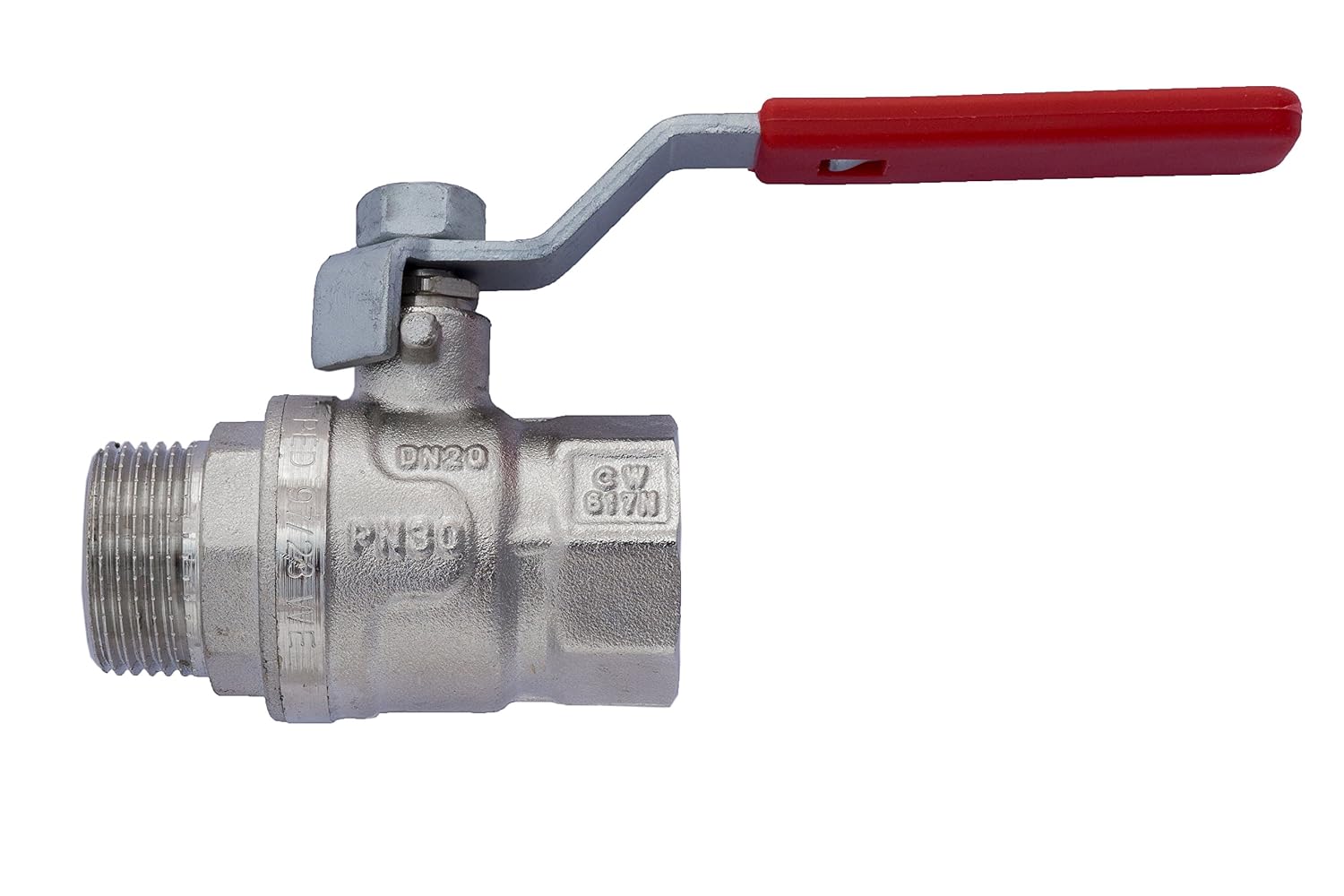 BFG Two-Way Brass Ball Valve, Size 3/4" BSP Female to Male Thread, Max. Temp. 150°C, Max. Pressure 30 Bar - Image 3