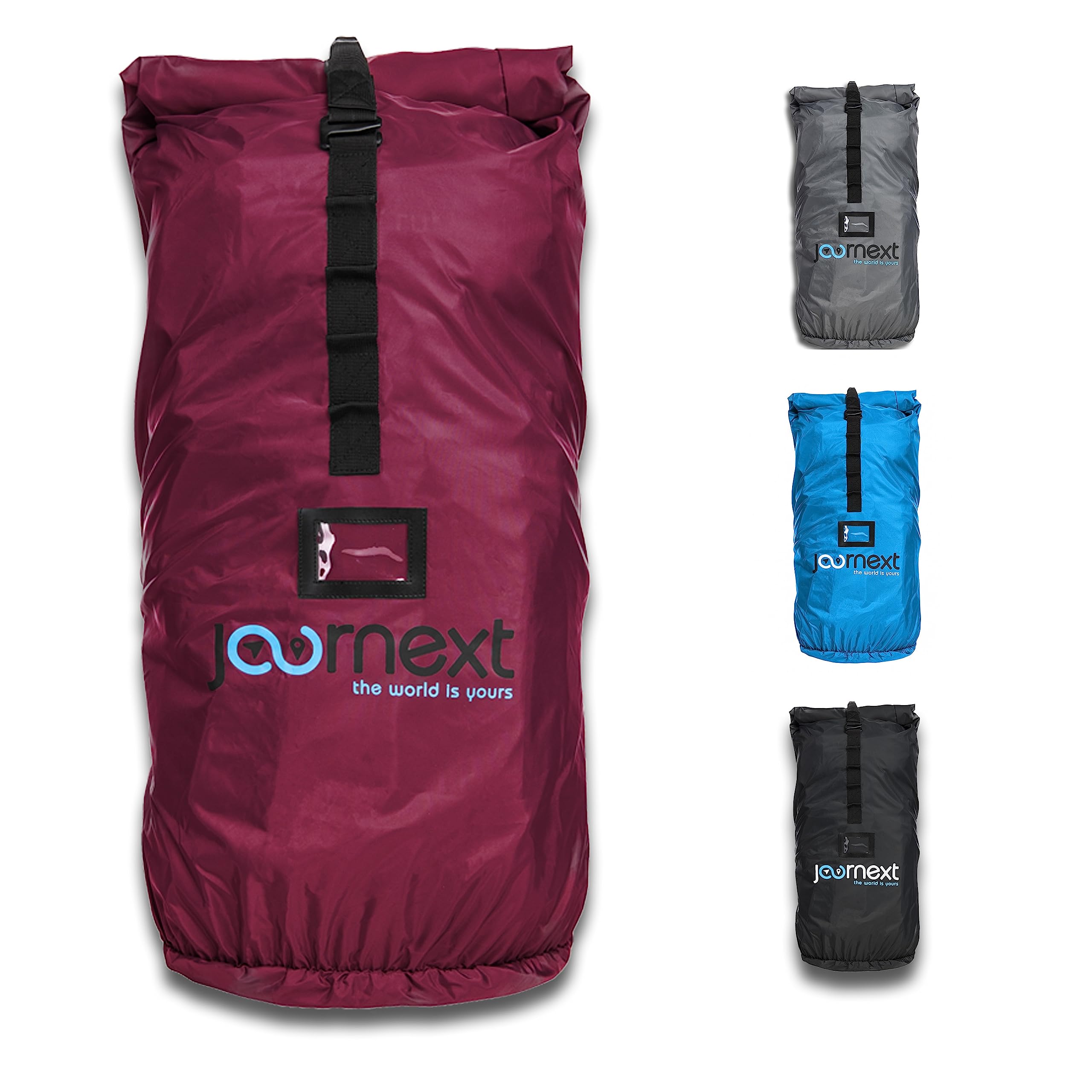 Journext 2 in 1 Backpack Case & Rain Cover Protective Bag for Backpack, Airplane, Railway & Bus Flight Bag (bordeaux red, M)
