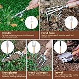 YAUNGEL Gardening Tools Set with Tote Bag 10 Pieces Garden Kit view 3