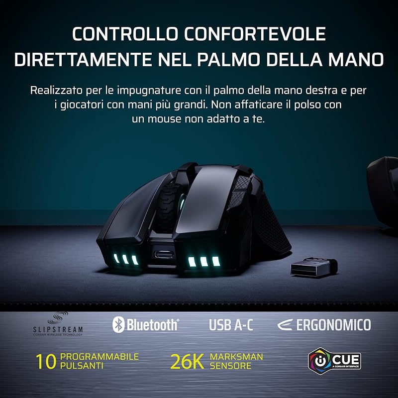 IRONCLAW WIRELESS SE (2026) Mouse Da Gioco – Nero