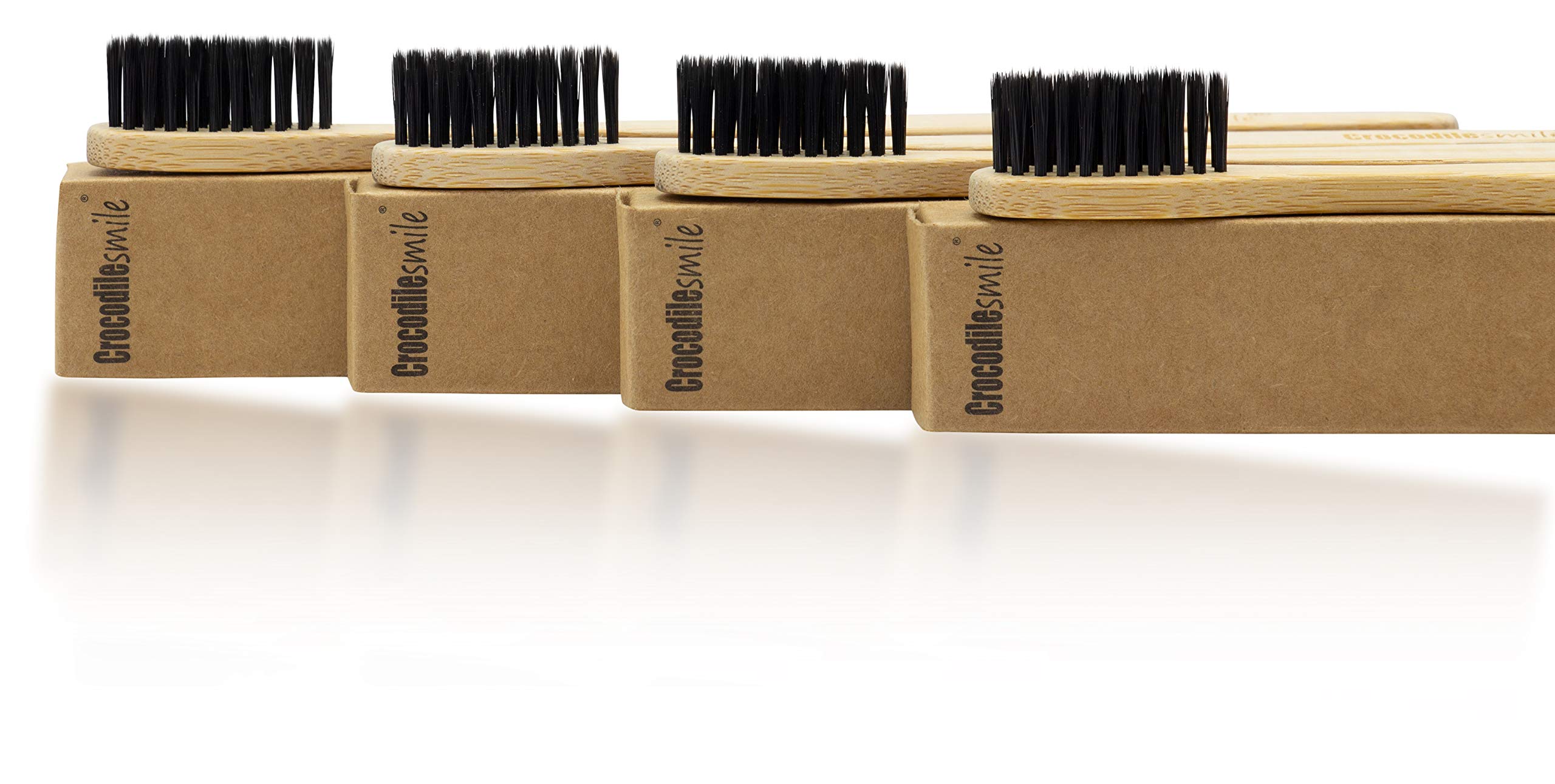 Bambus Zahnbürsten 4 Stück I Nachhaltige & Vegane Holzzahnbürste I weiche Borsten I 4er Pack natürliche Öko Zahnbürste 100% frei von BPA