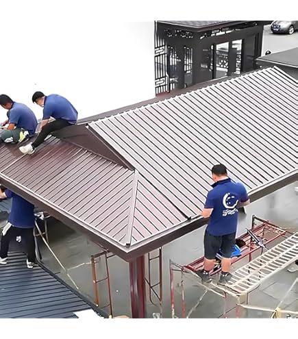 VidaXL Roof Panels 12 Pcs Powder Coated Steel Grey 80x36cm - View #2