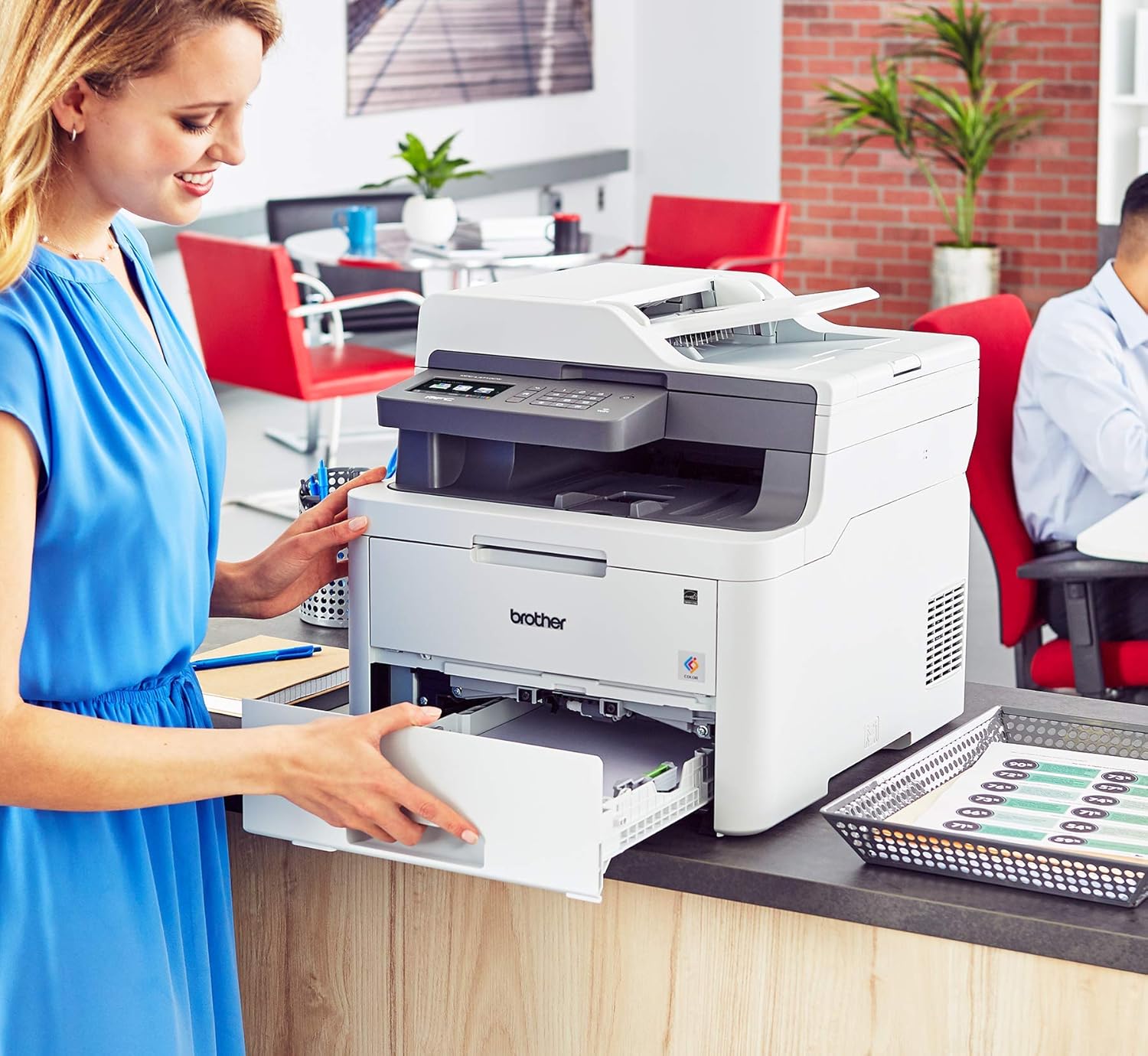Brother MFC-L3710CW Compact Digital Color All-in-One Printer Providing Laser Printer Quality Results with Wireless,  Dash Replenishment Ready: Electronics