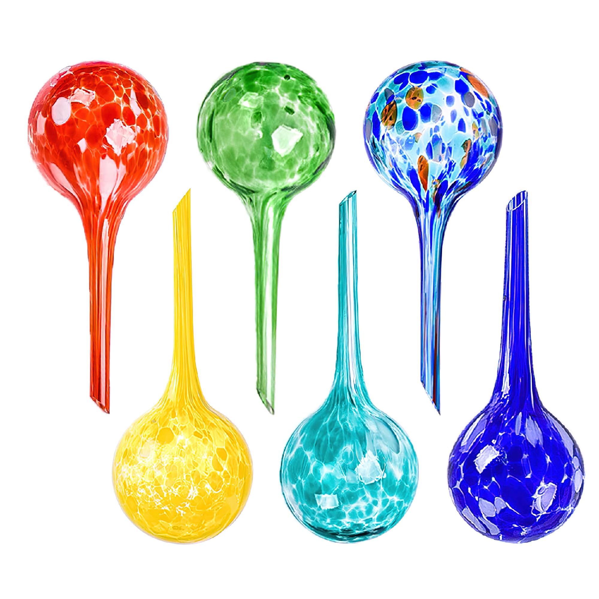 INCETUE 6pcs Large Glass Self-Watering Globes (15cm, 100ml), Automatic Slow Drip Watering Bulbs & Plant Feeders for Indoor and Outdoor Potted Plants, Ideal for Holiday Plant Care