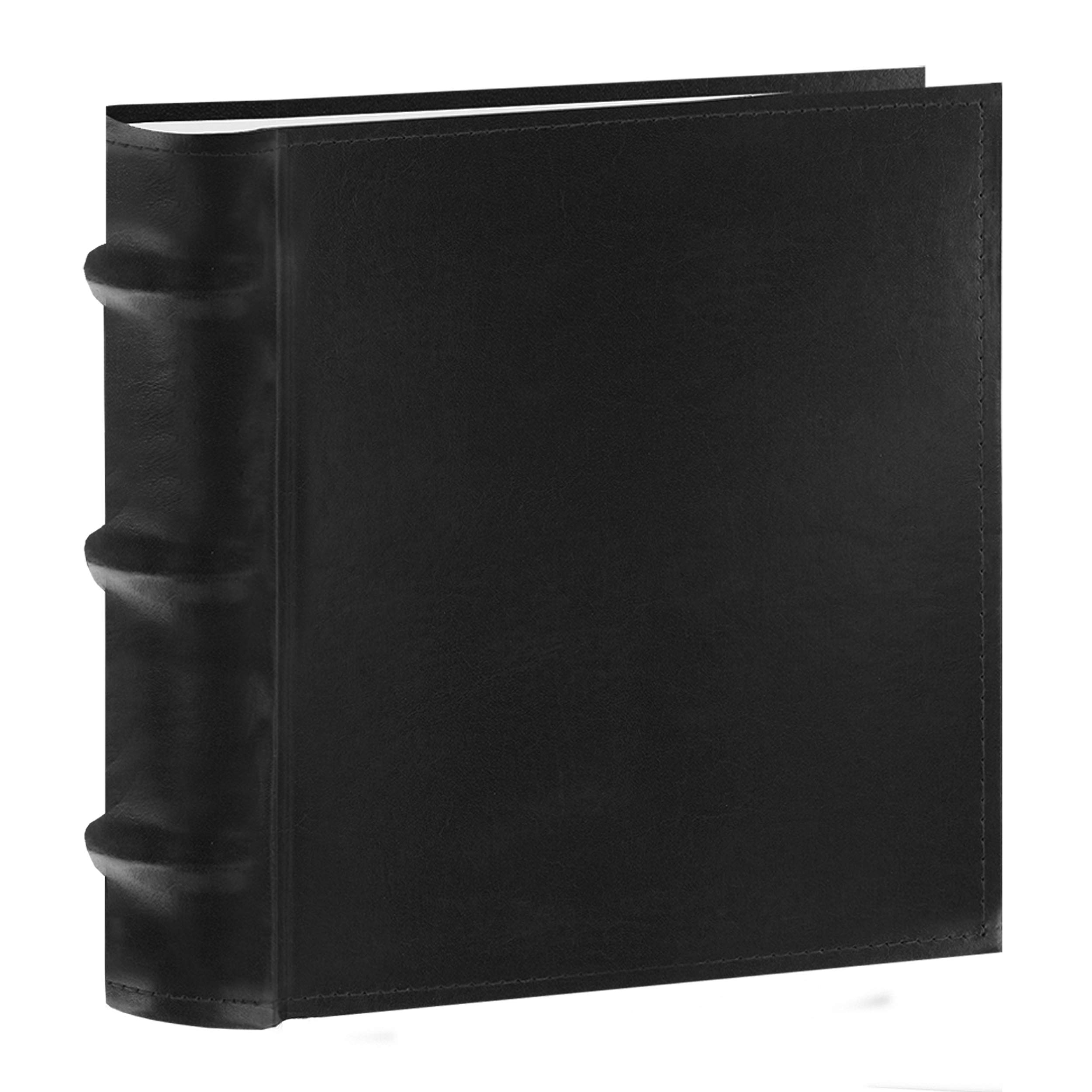 Pioneer Photo Albums 100-Pocket European Bonded Leather Photo Album for 4 by 6-Inch Prints, Black