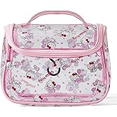 GQYAYQG Cute Makeup Bag, Cartoon Toiletry Bag, Transparent Makeuo Bag, Handheld Zippered Travel Cosmetic Bag, The Best Gifts for Women (pink)