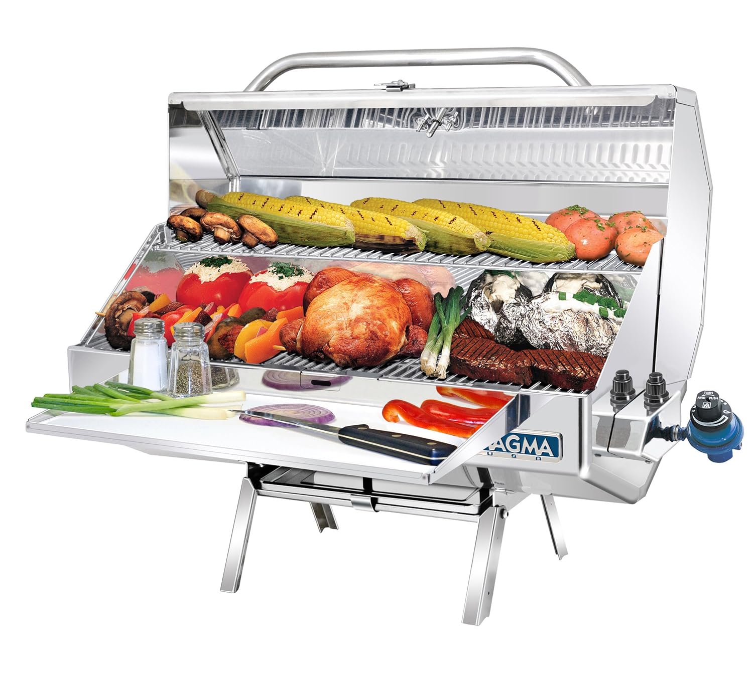 Magma Products, A10-1225-2 Monterey 2 Gourmet Series Gas Grill, Polished Stainless Steel