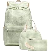 BTOOP School Backpack for Girls Kids Teens Cute School Bookbag Set with Insulated Lunch Box Pencil Case