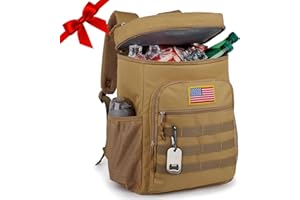 BERRYRIZZ Tactical Backpack Cooler for Men, 25L Large Insulated Backpack Leak-Proof, Heavy Duty Lunch Backpack, Waterproof Ice Chest Bag Women Adults Work Daytrip Camping Beach Hiking