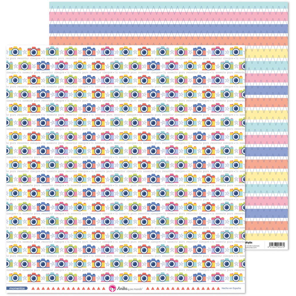 Anita and Su Mundo Collection Moments Scrapbooking Papers, Paper, Strips, 12" x 12"