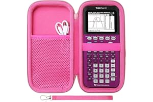 L LTGEM LTGEM Case Compatible with Texas Instruments TI-84 Plus CE/TI-84 Plus/TI-Nspire CX II CAS/TI-Nspire CX II/TI-83 Plus/TI-30XIIS/TI-30XS/TI-30Xa/TI-34/TI-36X Pro Graphing Calculator, Hot Pink(Case Only)