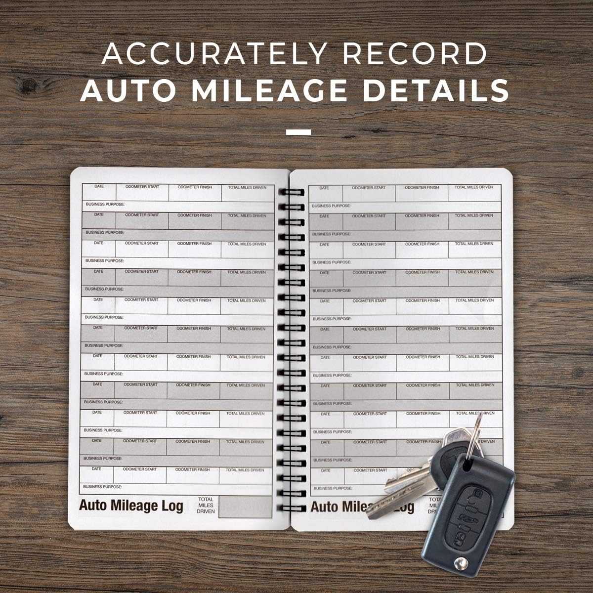 Portage Auto Mileage Log and Expense Notebook - Durable 5” x 8” Journal, Space for Over 400 Rides, Great for Tracking Mileage for Business Driving or Rideshare Apps : Office Products