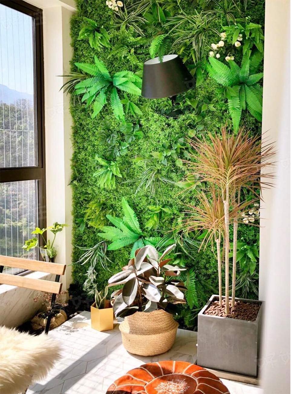 living plant wall outdoor on Patio Lawn Garden 36 Pockets Vertical Wall Garden Planter Pocket Wall Mount Living Plant Growing Bag For Flower Vegetable Outdoor Wall Decor For Patios And Gardens Widely Used In Home Decor